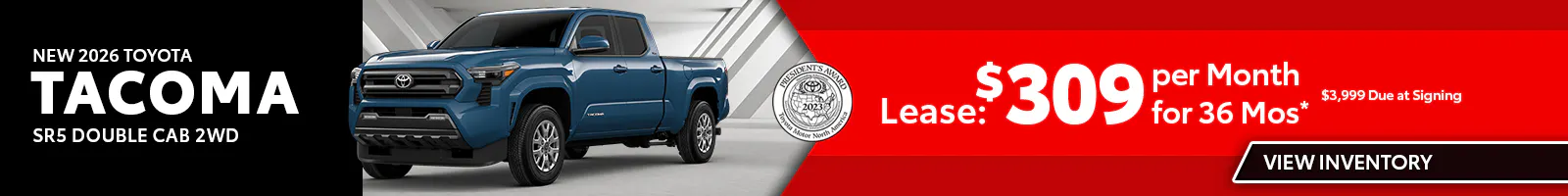 New 2026 Toyota Tacoma SR5 Double Cab 2WD