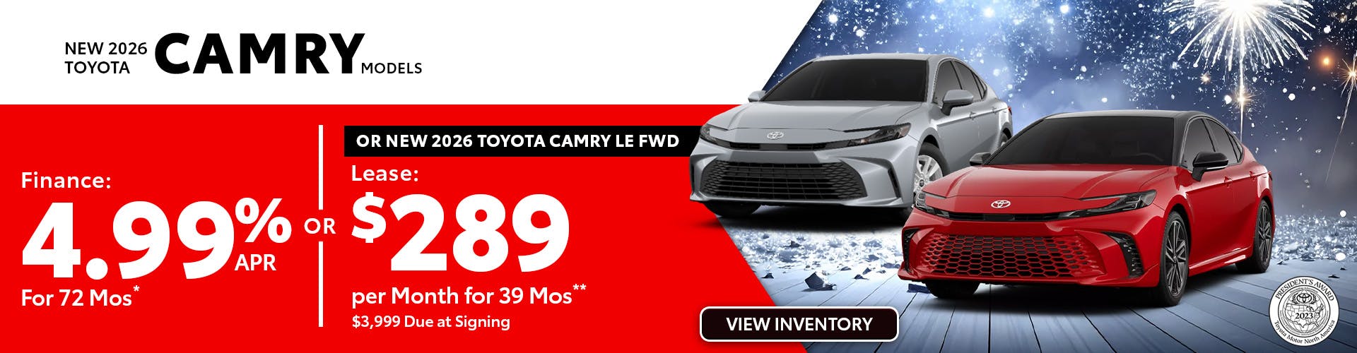 New 2026 Toyota Camry Models OR New 2026 Toyota Camry LE FWD
