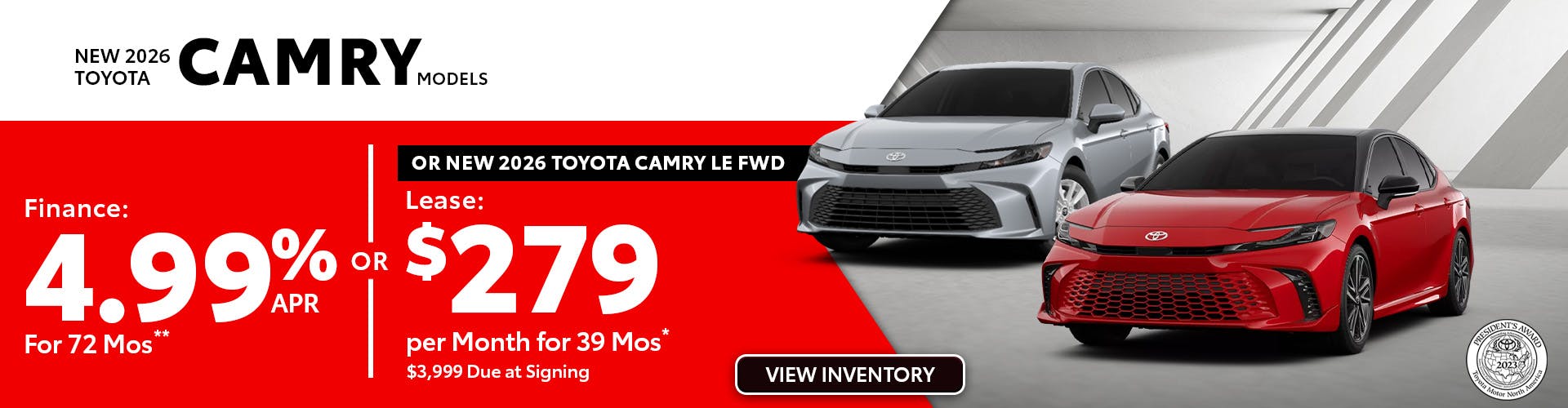 New 2026 Toyota Camry Models OR New 2026 Toyota Camry LE FWD