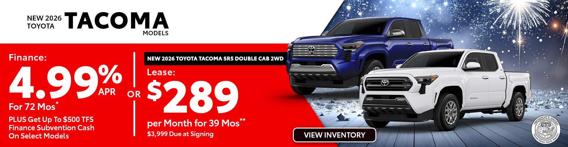 New 2026 Toyota Tacoma Models OR New 2026 Toyota Tacoma SR5 Double Cab 2WD