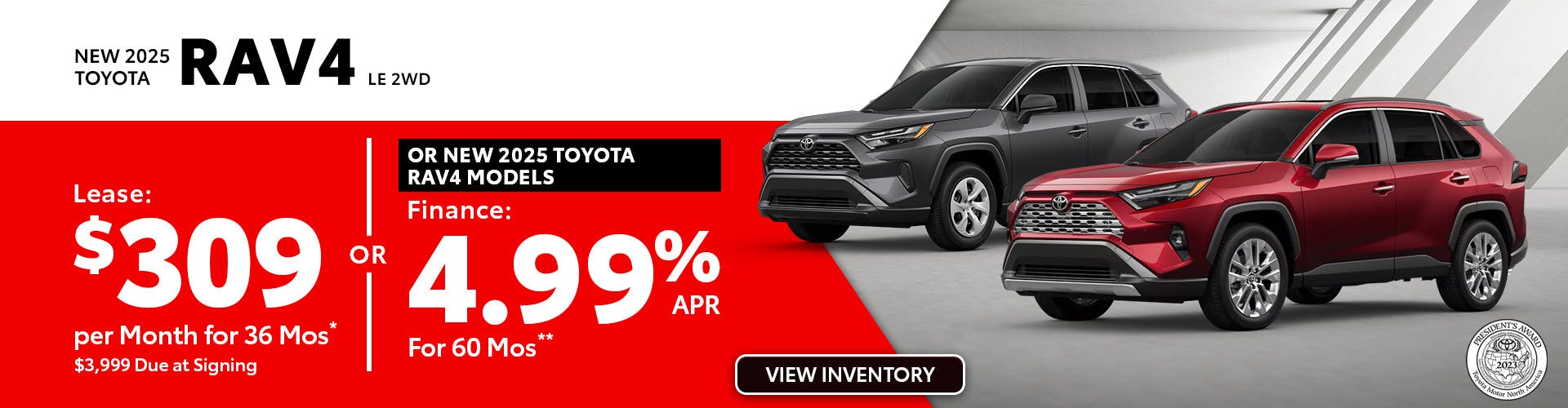 DA_AugNew 2025 Toyota RAV4 LE 2WD
