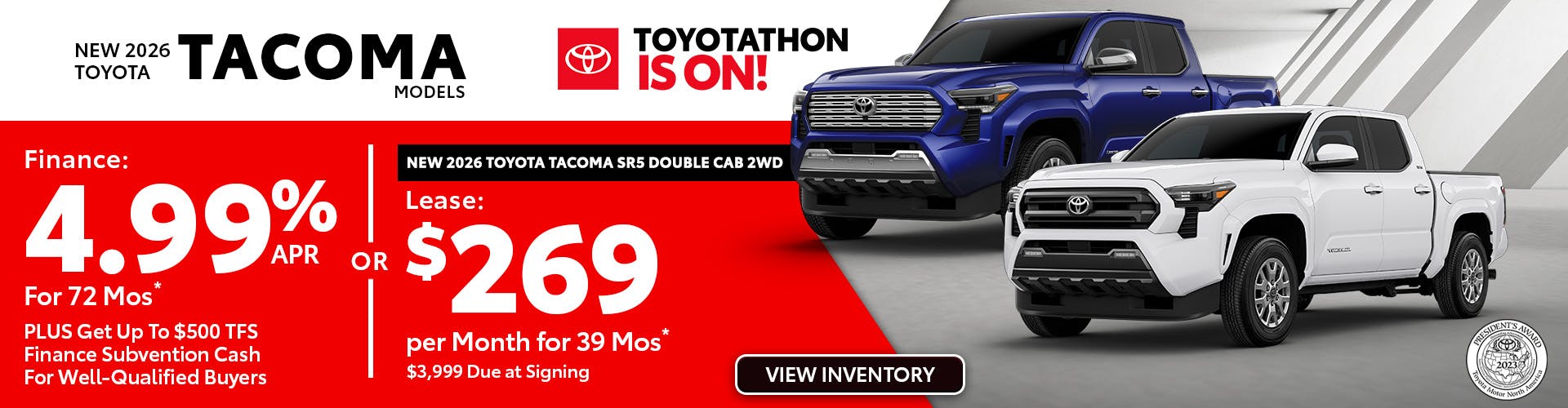 New 2026 Toyota Tacoma Models OR New 2026 Toyota Tacoma SR5 Double Cab 2WD