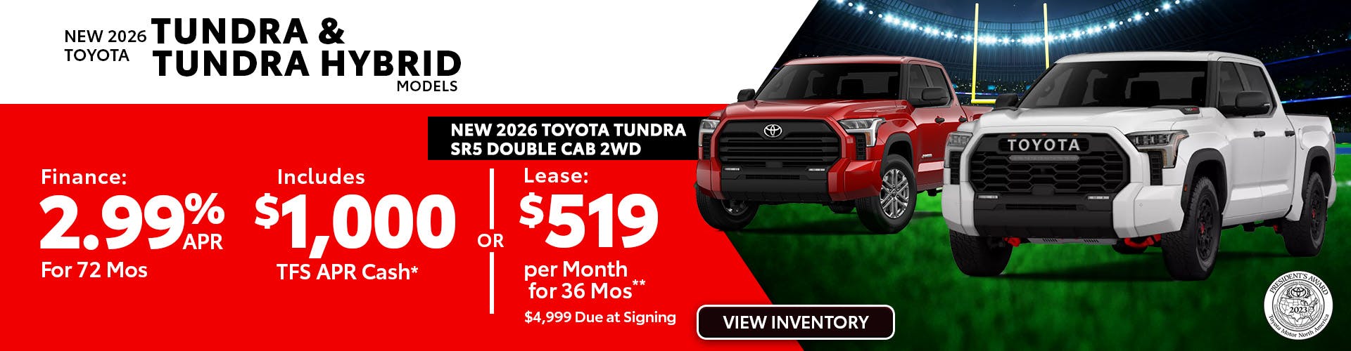 New 2026 Toyota Tundra and Tundra Hybrid Models OR New 2026 Toyota Tundra SR5 Double Cab 2WD — COPY