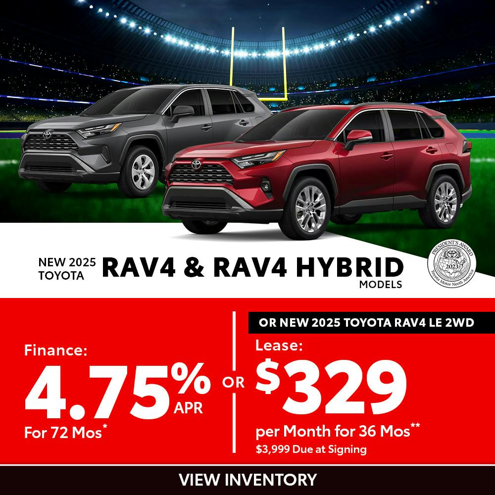 New 2025 Toyota RAV4 and RAV4 Hybrid Models OR New 2025 Toyota RAV4 LE 2WD