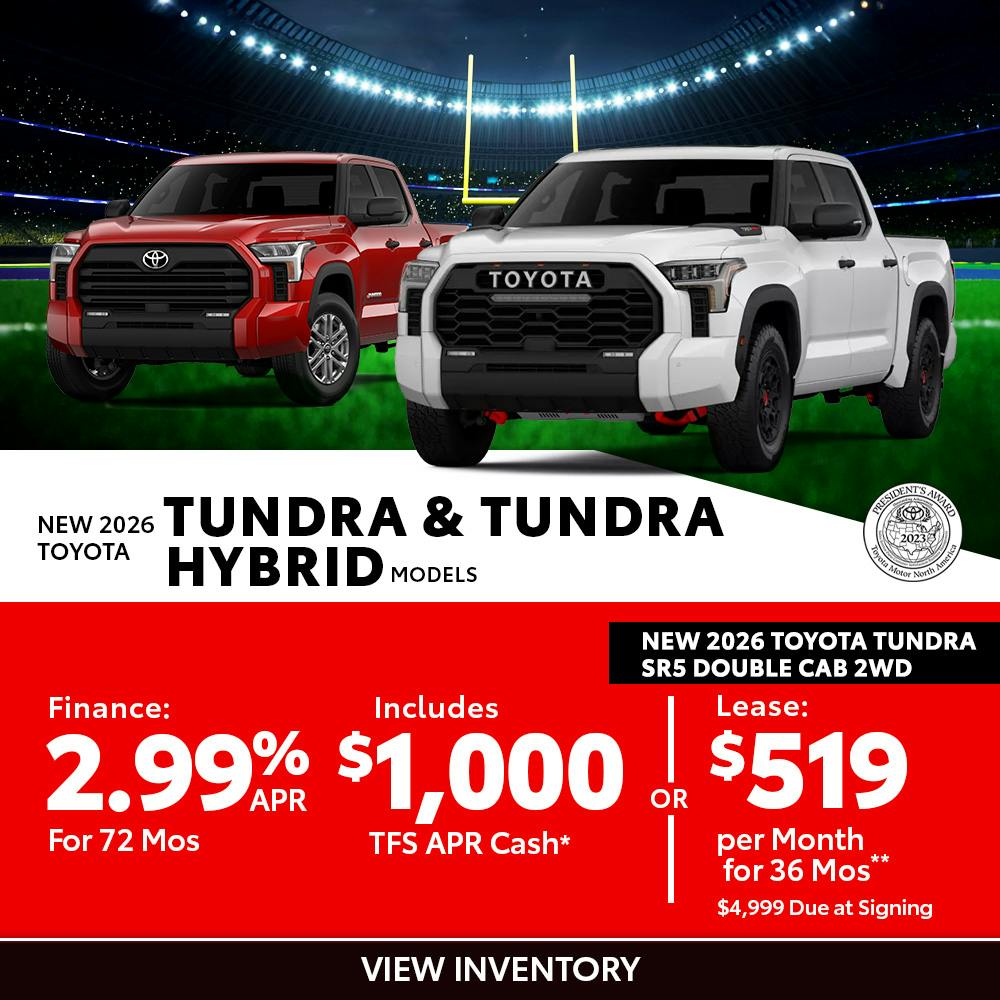 New 2026 Toyota Tundra and Tundra Hybrid Models OR New 2026 Toyota Tundra SR5 Double Cab 2WD — COPY