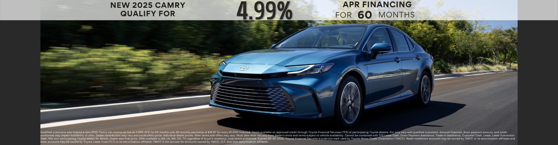 June 2025 GST Camry APR
