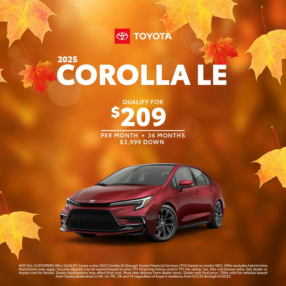 September 2025 GST Corolla Lease