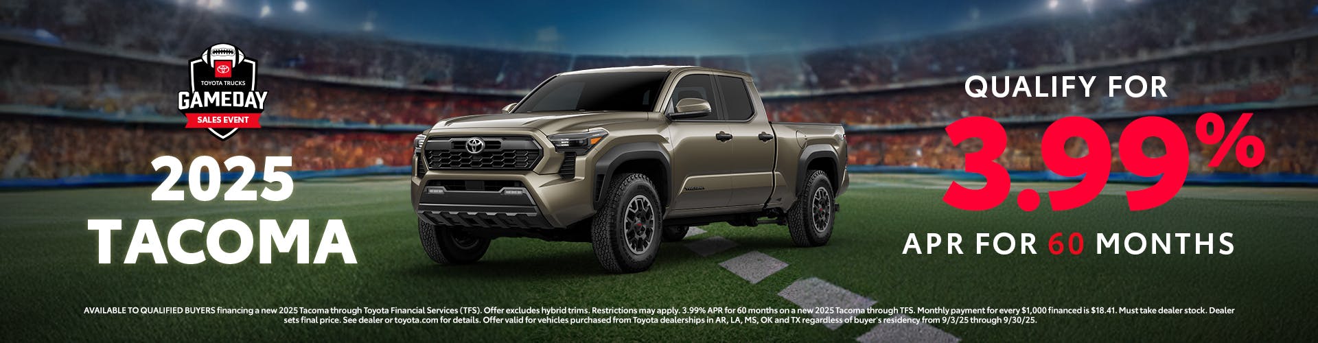 September 2025 GST Tacoma APR