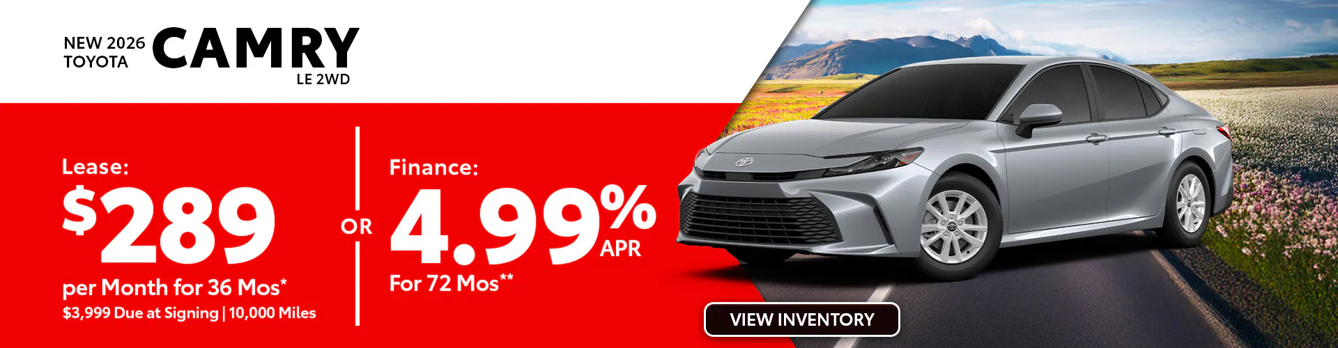 New 2026 Toyota Camry LE 2WD