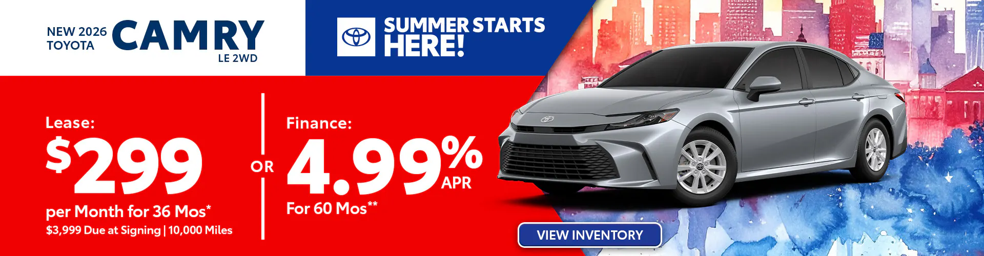 New 2026 Toyota Camry LE 2WD