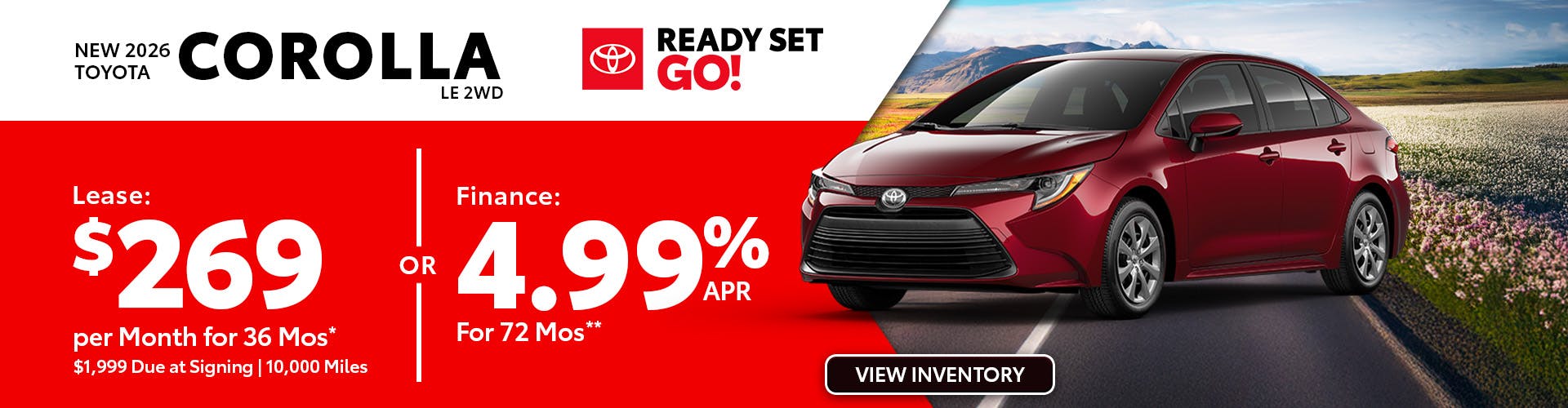 New 2026 Toyota Corolla LE 2WD