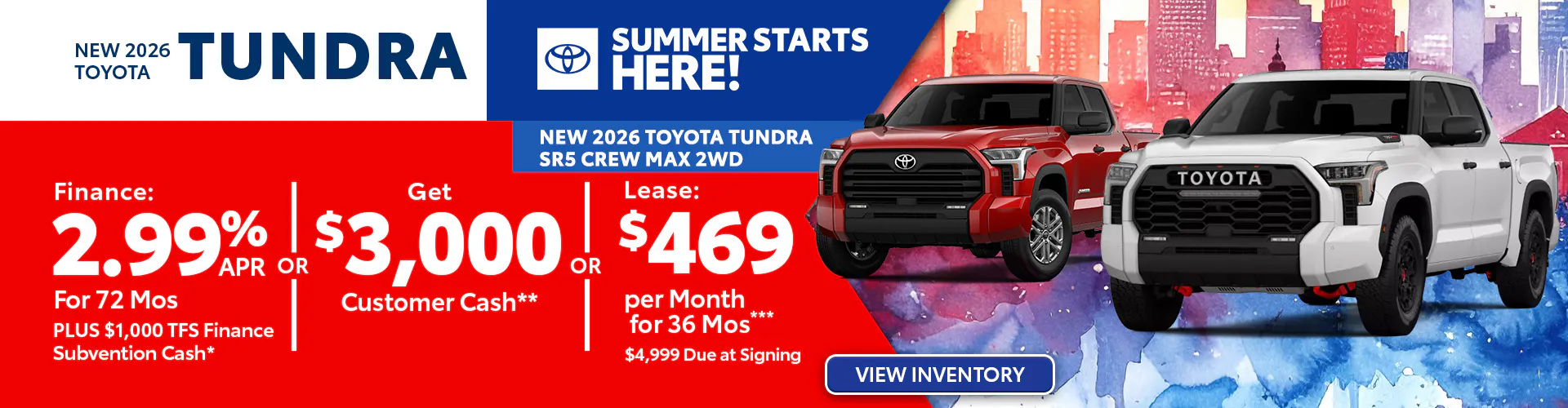 New 2026 Toyota Tundra OR New 2026 Toyota Tundra SR5 Crew Max 2WD