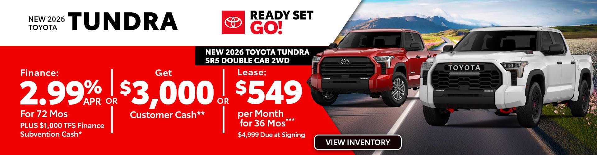 New 2026 Toyota Tundra OR New 2026 Toyota Tundra SR5 Crew Max 2WD
