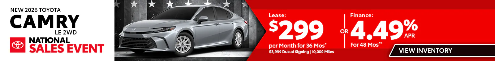 New 2026 Toyota Camry LE 2WD