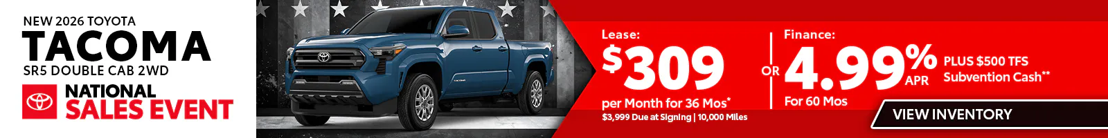 New 2026 Toyota Tacoma SR5 Double Cab 2WD