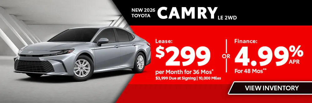 New 2026 Toyota Camry LE 2WD | Shottenkirk Toyota San Antonio