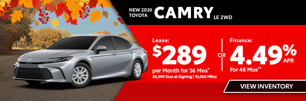 New 2026 Toyota Camry LE 2WD | Shottenkirk Toyota San Antonio