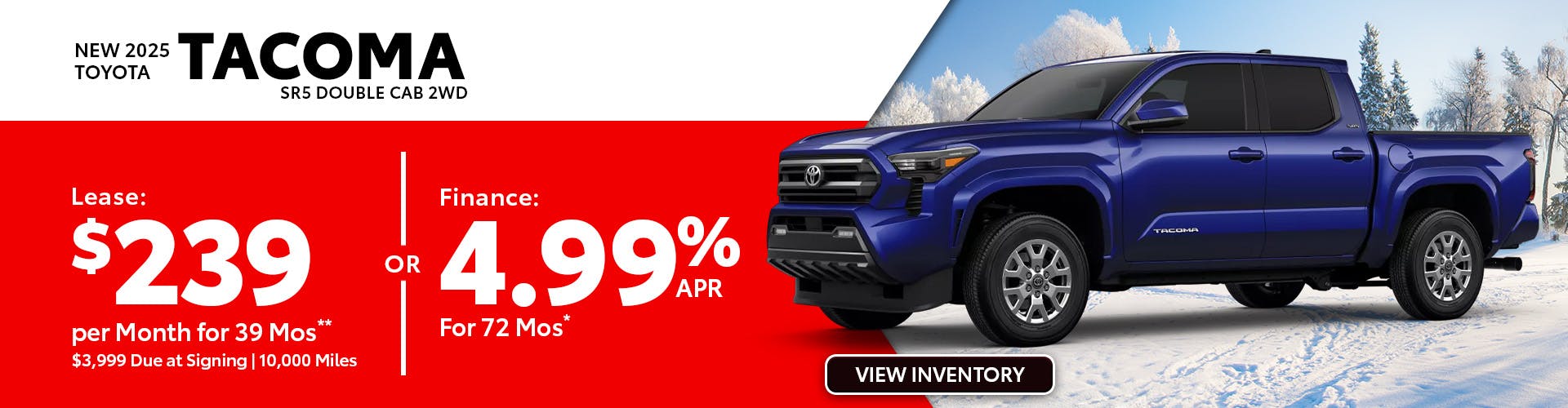 New 2025 Toyota Tacoma SR5 Double Cab 2WD