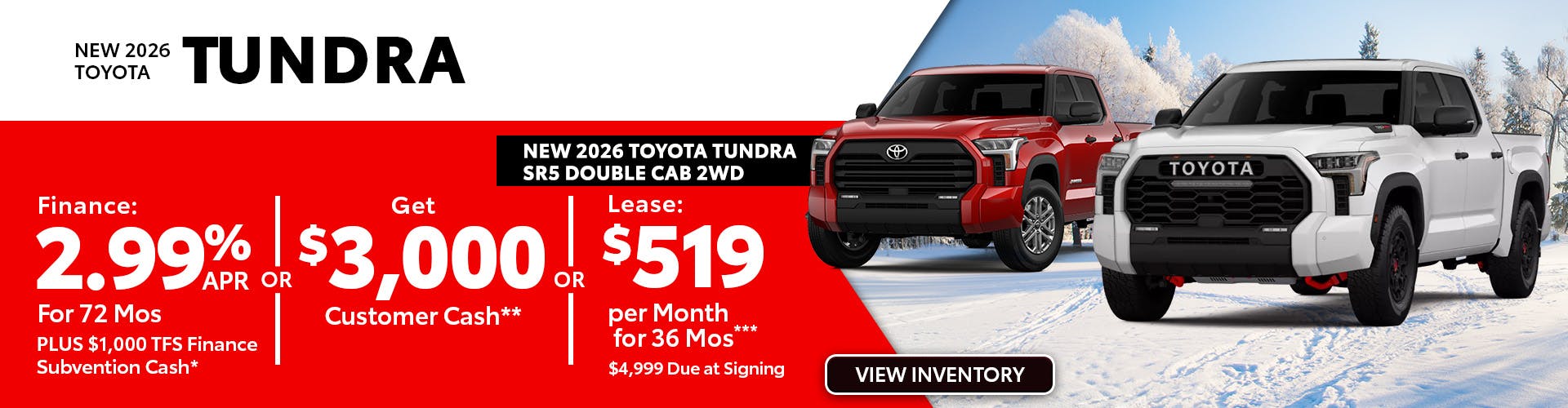 New 2026 Toyota Tundra OR New 2026 Toyota Tundra SR5 Crew Max 2WD