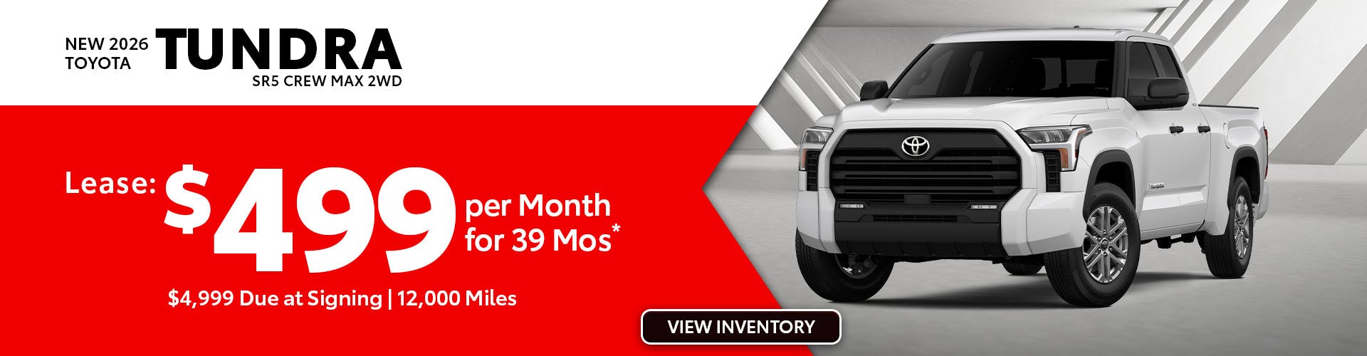 New 2026 Toyota Tundra SR5 Crew Max 2WD