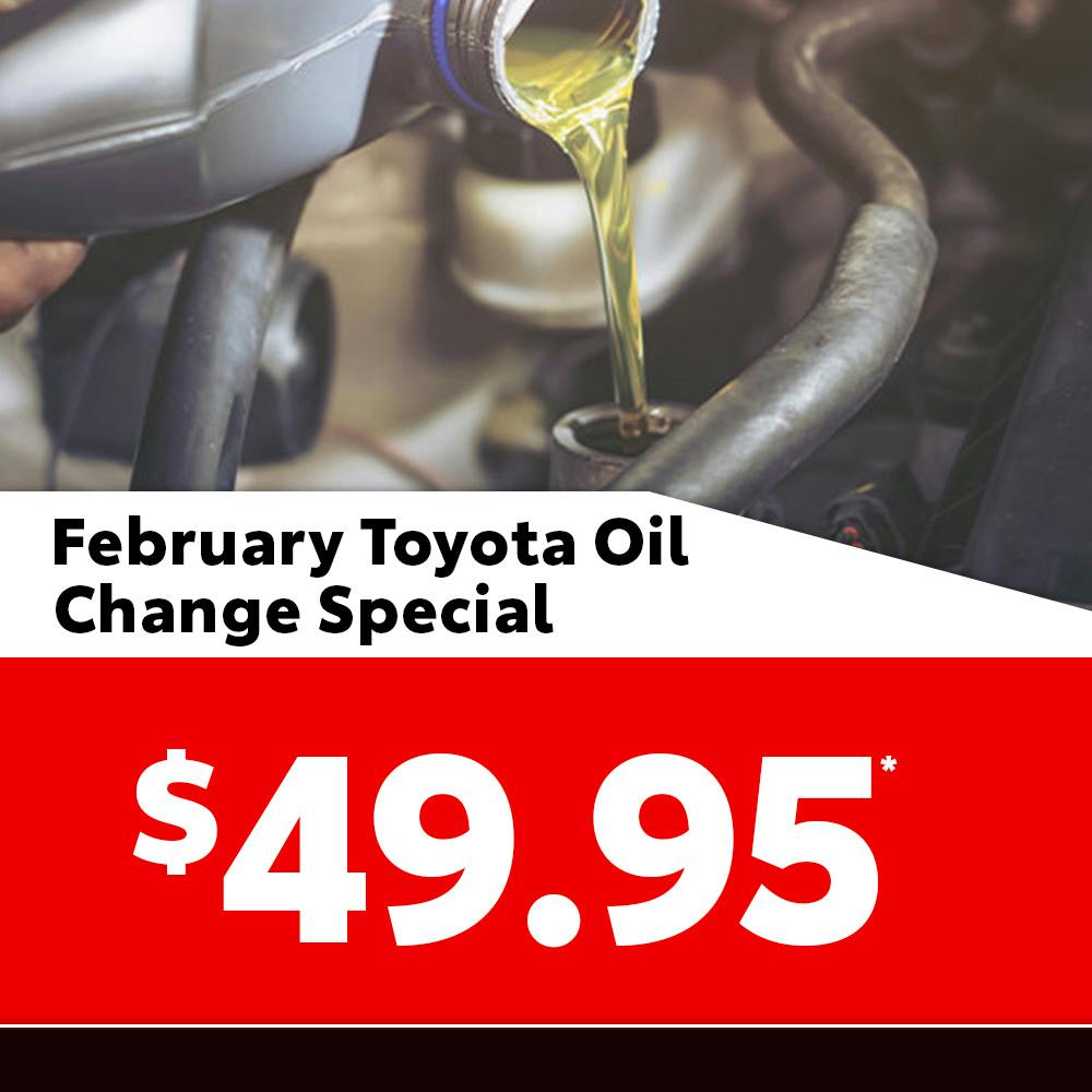 $49.95 February Toyota Oil Change Special*