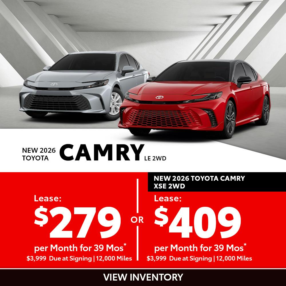 New 2026 Toyota Camry LE 2WD OR New 2026 Toyota Camry XSE 2WD