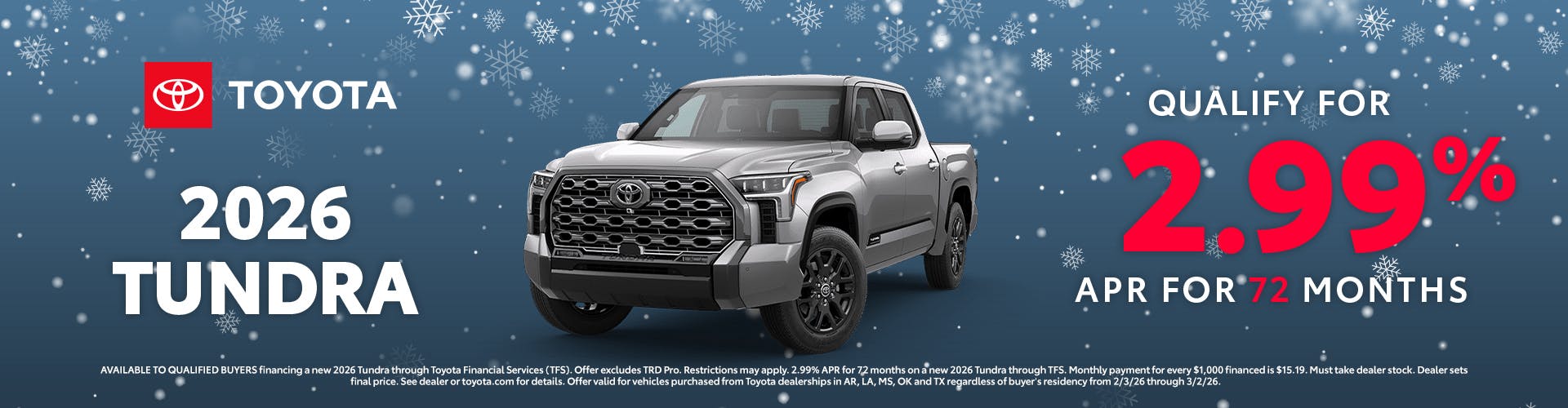 February 2026 GST Tundra APR