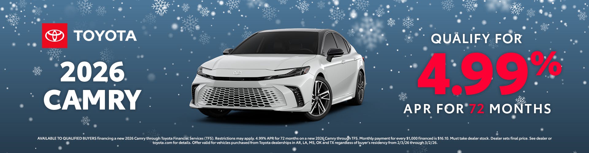 February 2026 GST Camry APR