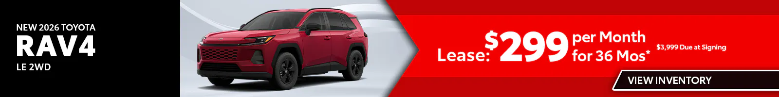 New 2026 Toyota RAV4 LE 2WD