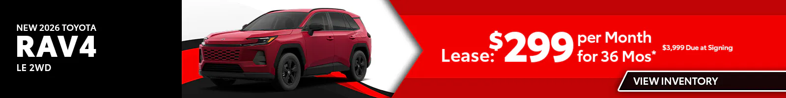 New 2026 Toyota RAV4 LE 2WD