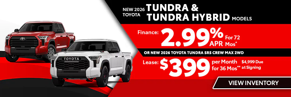New 2026 Toyota Tundra and Tundra Hybrid Models OR New 2026 Toyota Tundra SR5 Crew Max 2WD | Shottenkirk Toyota Weatherford