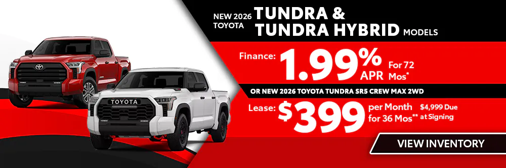 New 2026 Toyota Tundra and Tundra Hybrid Models OR New 2026 Toyota Tundra SR5 Crew Max 2WD | Shottenkirk Toyota Weatherford