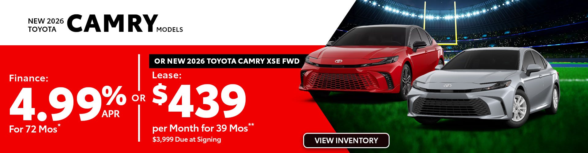 New 2026 Toyota Camry ModelsOR New 2026 Toyota Camry XSE FWD