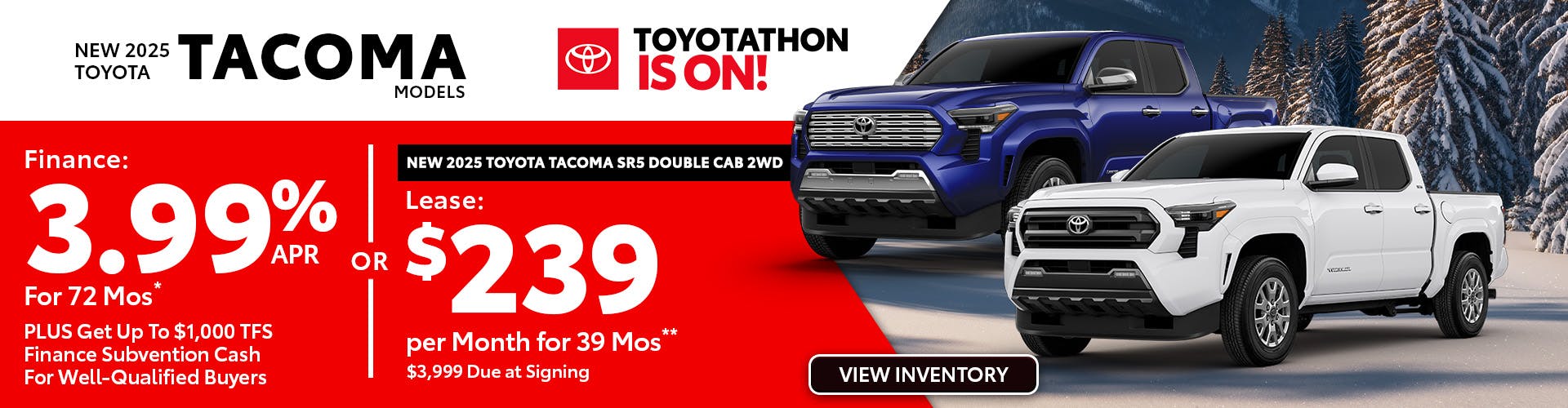 New 2025 Toyota Tacoma Models OR New 2025 Toyota Tacoma SR5 Double Cab 2WD