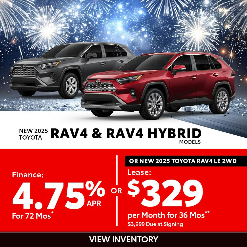 New 2025 Toyota RAV4 and RAV4 Hybrid Models OR New 2025 Toyota RAV4 LE 2WD
