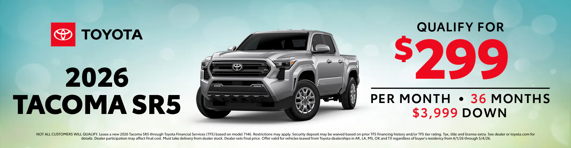 April 2026 GST Tacoma Lease