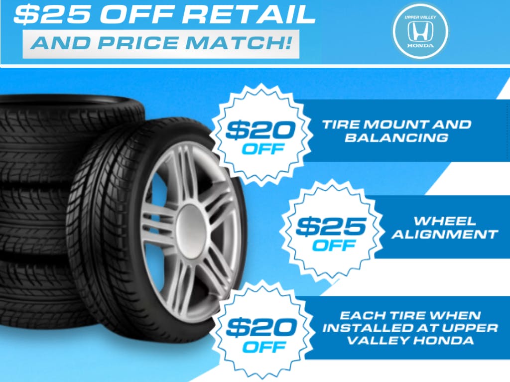 $25 Off Retail & Price Match! | Upper Valley Honda