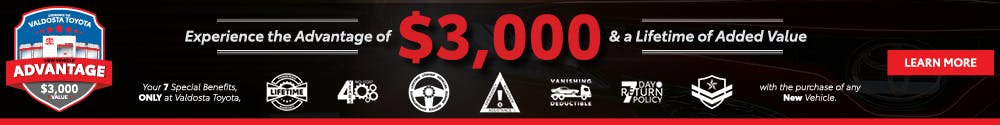 New Vehicle Advantage Banner | Valdosta Toyota