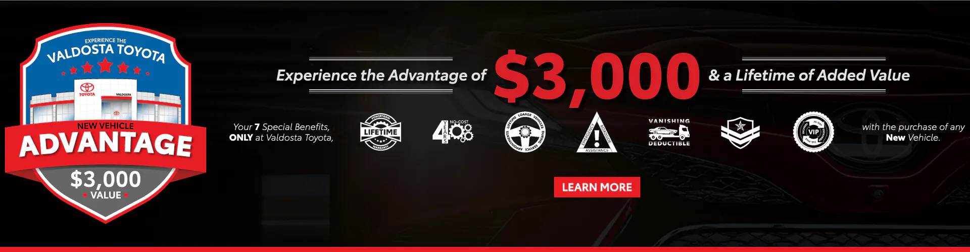 New Vehicle Advantage Banner | Valdosta Toyota