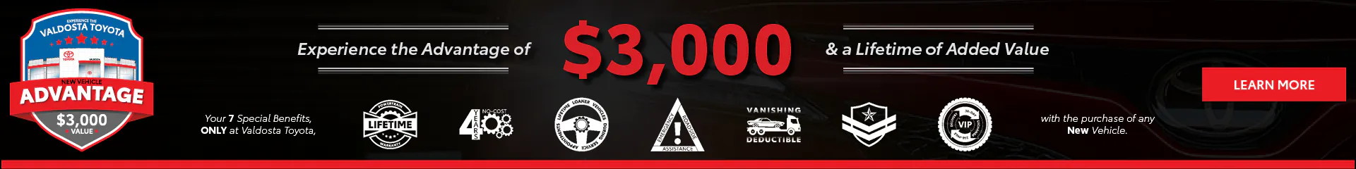New Vehicle Advantage Banner