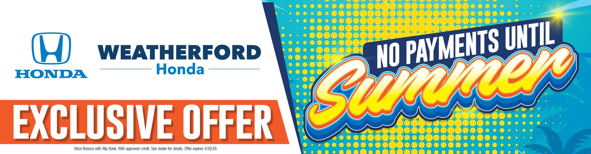 No Payments until Summer