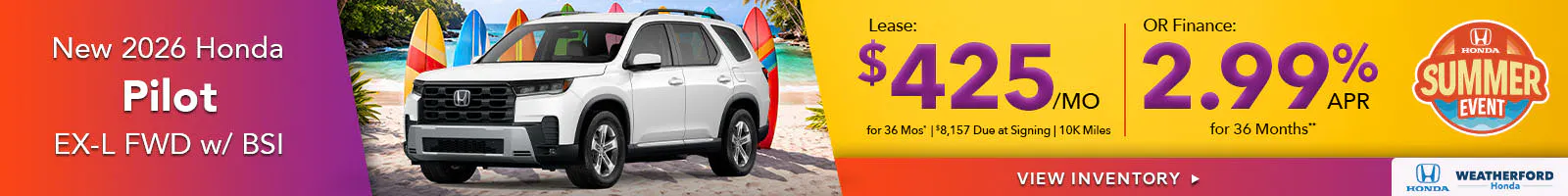 New 2026 Honda Pilot EX-L FWD w/ BSI