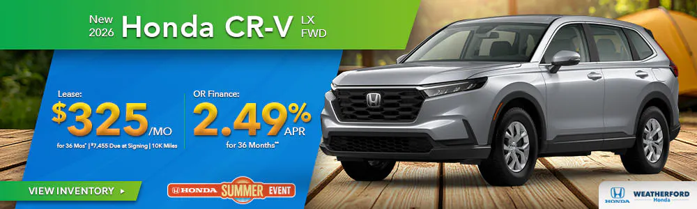 New 2026 Honda CR-V LX FWD | Weatherford Honda