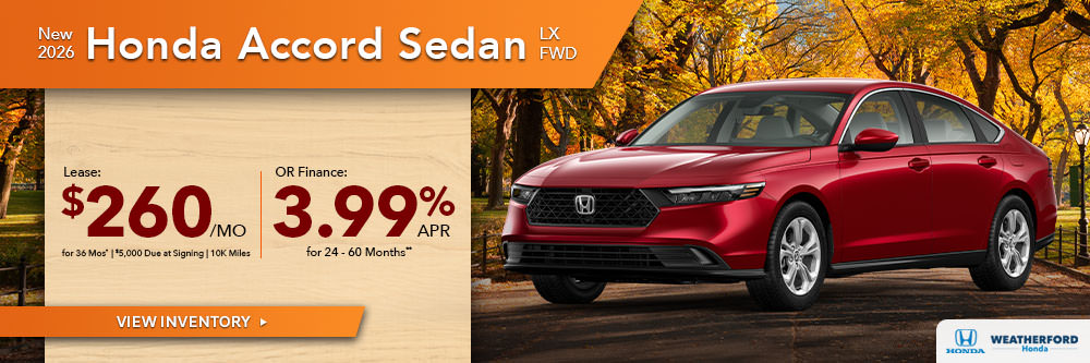 New Honda Accord Hybrid Vehicles in Weatherford, TX