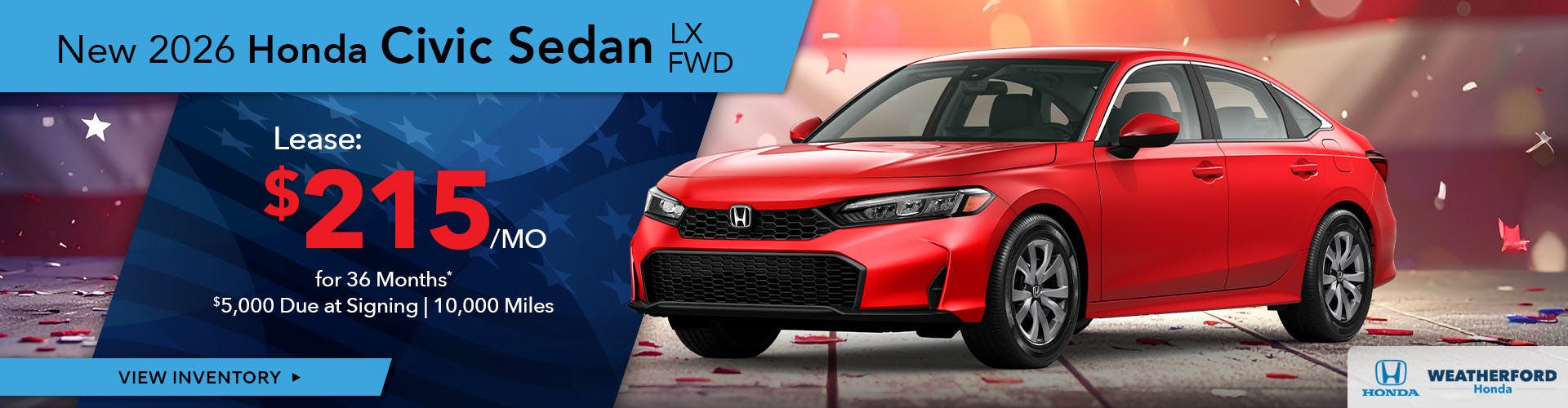 New 2026 Honda Civic Sedan LX FWD