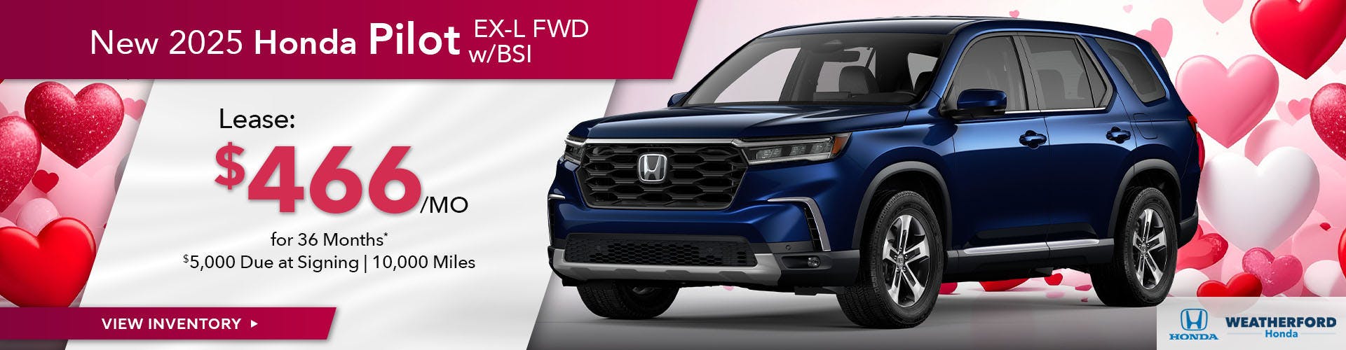 New 2025 Honda Pilot EX-L FWD w/ BSI