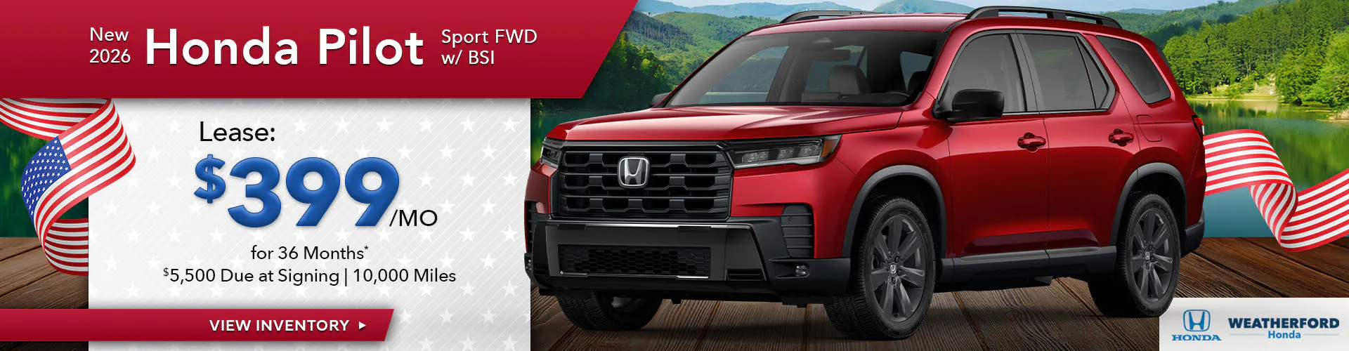 New 2026 Honda Pilot Sport FWD w/ BSI