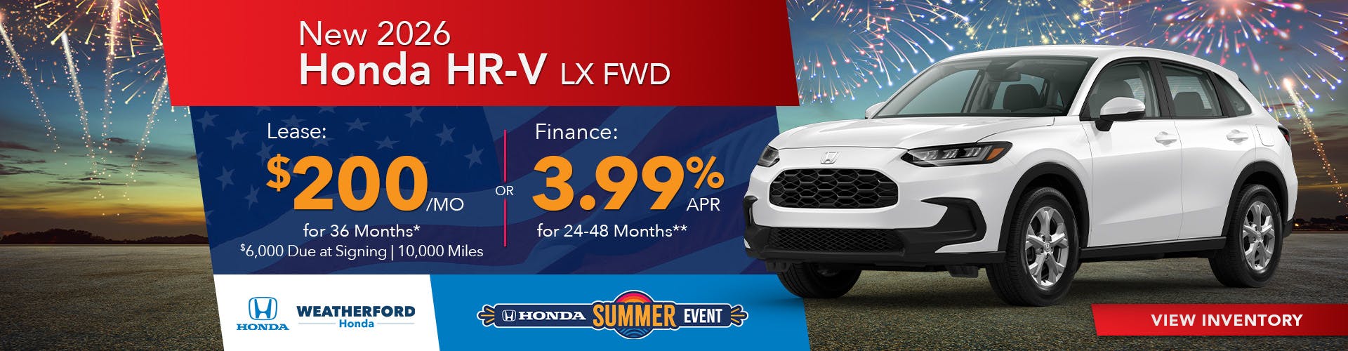New 2026 Honda HR-V LX FWD