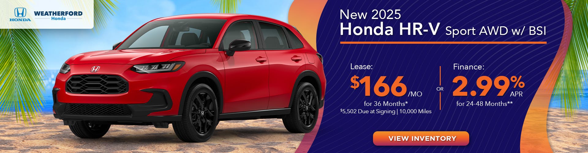 New 2025 Honda HR-V Sport FWD w/ BSI