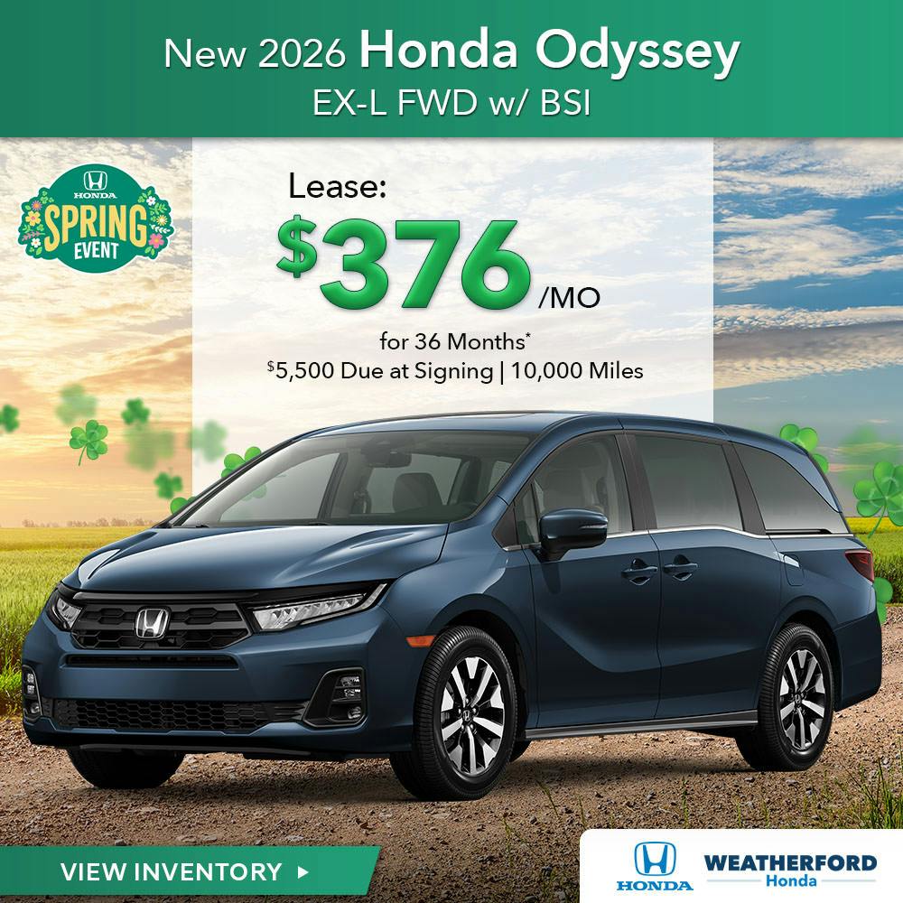 New 2026 Honda Odyssey EX-L FWD w/ BSI